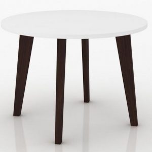 MESA DE CENTRO REF3082 580X400X580 MM REDONDA MDP BRANCO